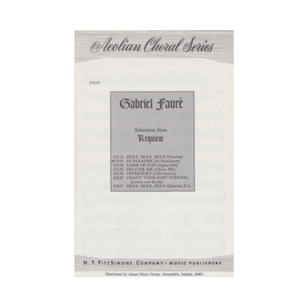 In Paradisum  (In Paradise) - SATB